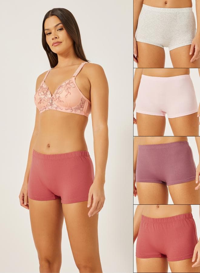 4PK Cotton Boyshorts Elastic Waist Multi Pack - Image 1