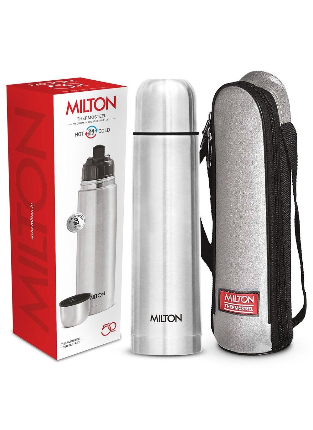 Milton 1000ml Thermosteel Flask Bullet 1000 Silver - Image 1