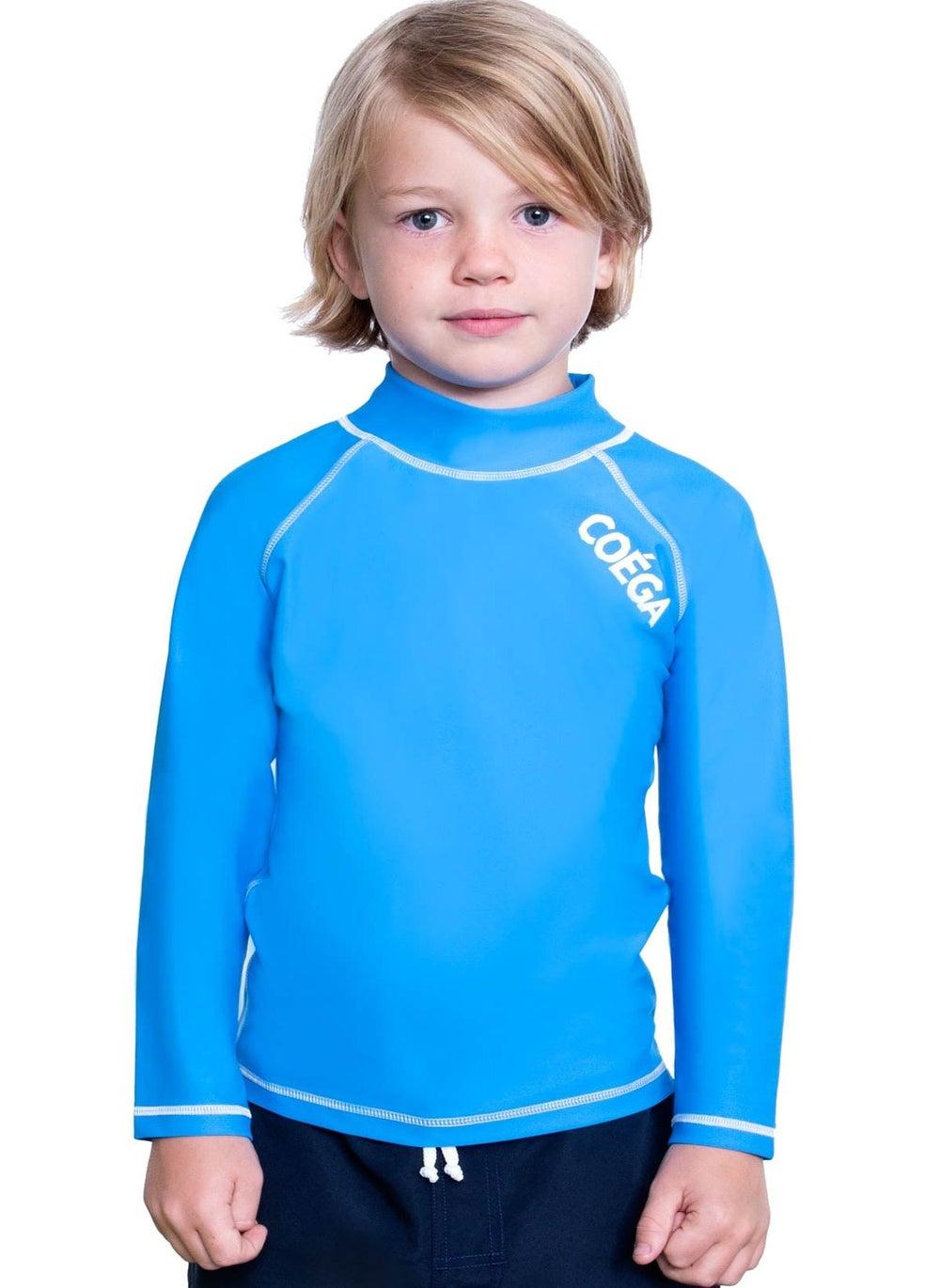COEGA Kids Blue Long Sleeve Rashguard Classic Fit - Image 1