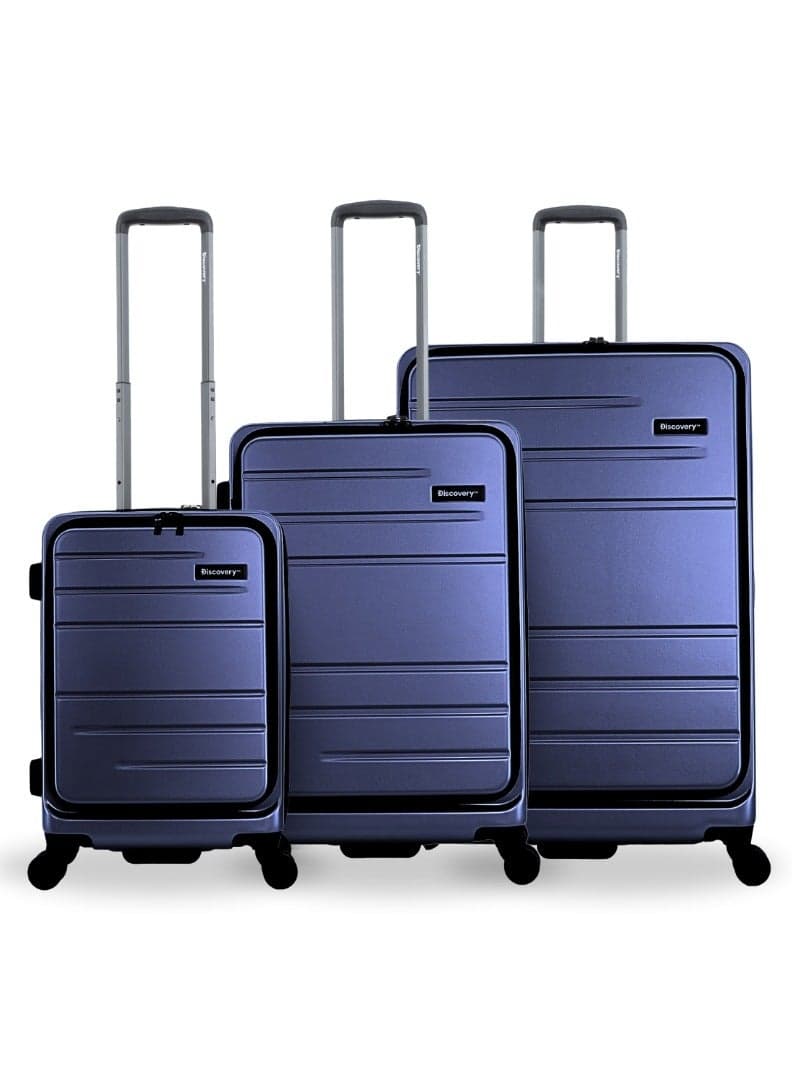 Discovery Patrol PC Expandable Luggage Set 20/24/28 Blue - Image 1