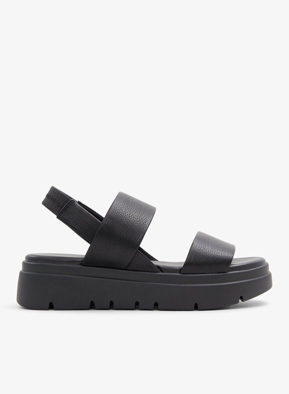 Adia Black Flatform Comfort Sandals 13804448 - Image 1