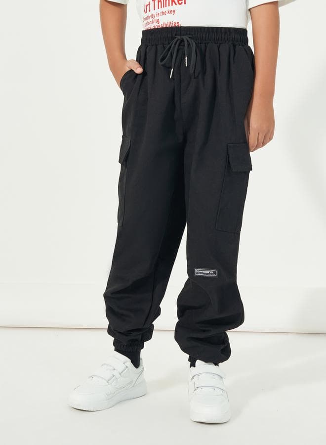 Black Relaxed Fit Cargo Pants 2112097201 - Image 1