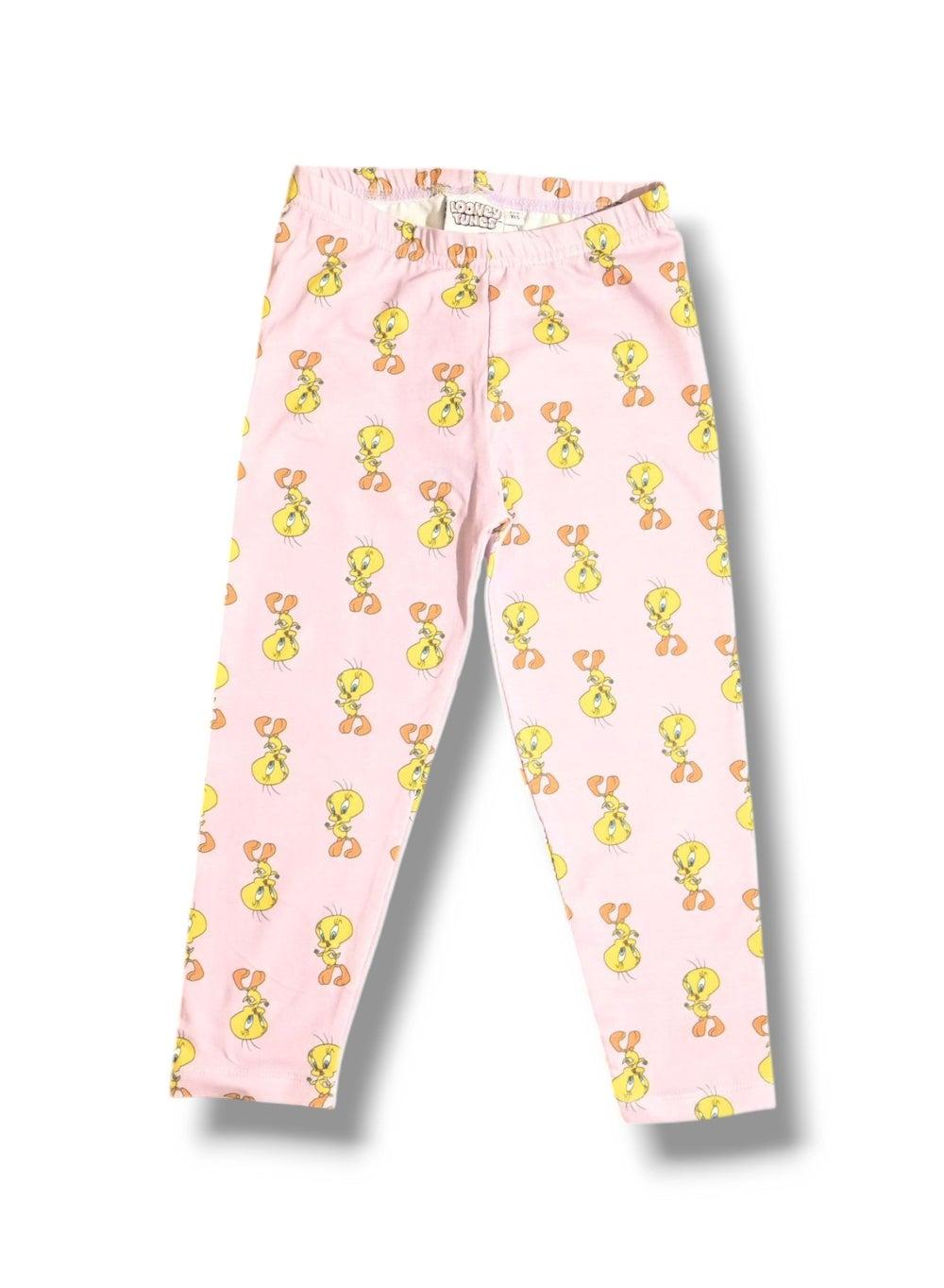 Tweety Pink Girls Leggings AOP Skinny Fit - Image 1