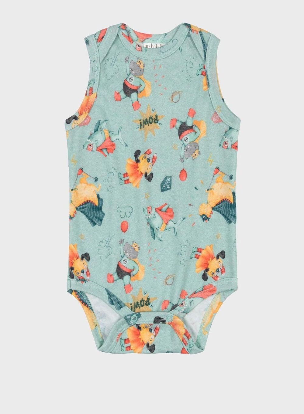 Infant Super Heroes Print Sleeveless Bodysuit - Image 1
