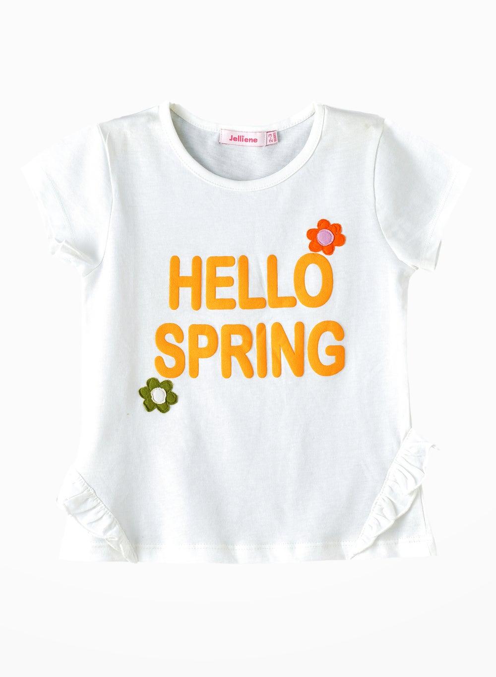 Sunshine Squad Cotton Girls Tee Nttd Sp242102 Green - Image 1