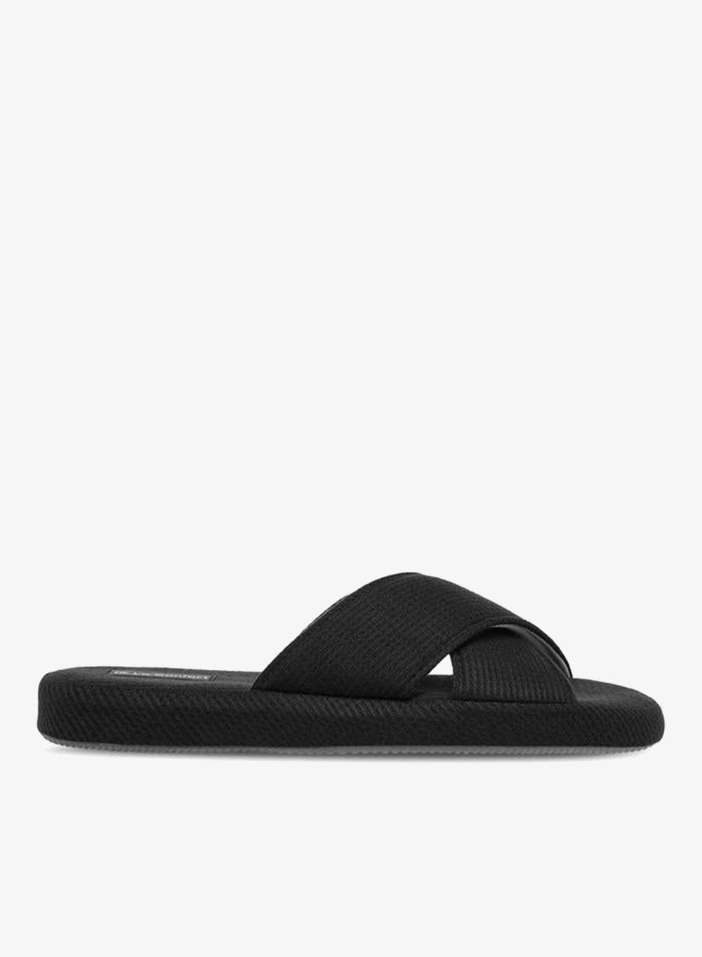 SL 6664 Cross-Strap Textured Bedroom Slippers - Image 1