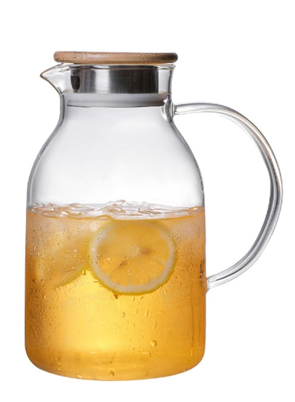 Borosilicate Glass Pitcher 1800ML with Strainer Lid - Image 1