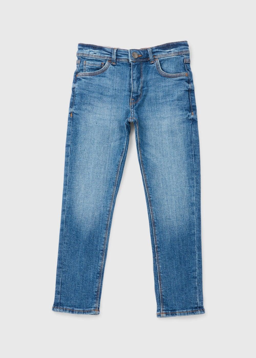 Boys Light Wash Skinny Fit Cotton Jeans - Image 1