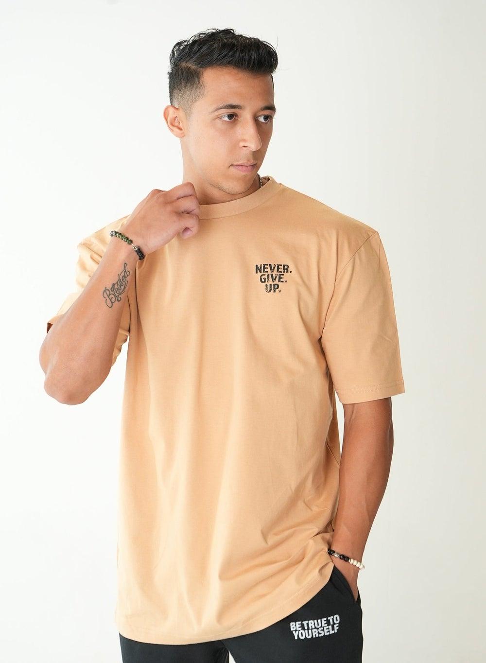 GORG WEAR Beige Cotton Crewneck T-Shirt - Image 1