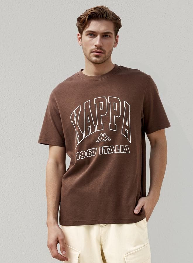 Kappa Brown Printed Cotton T-Shirt - Image 1