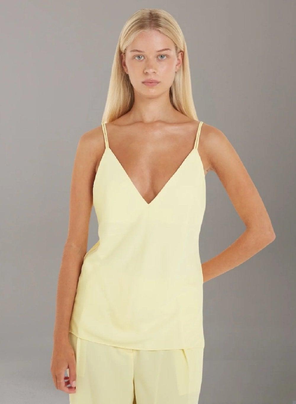 Calvin Klein Recycled Crepe Cami Top Mimosa Yellow - Image 1