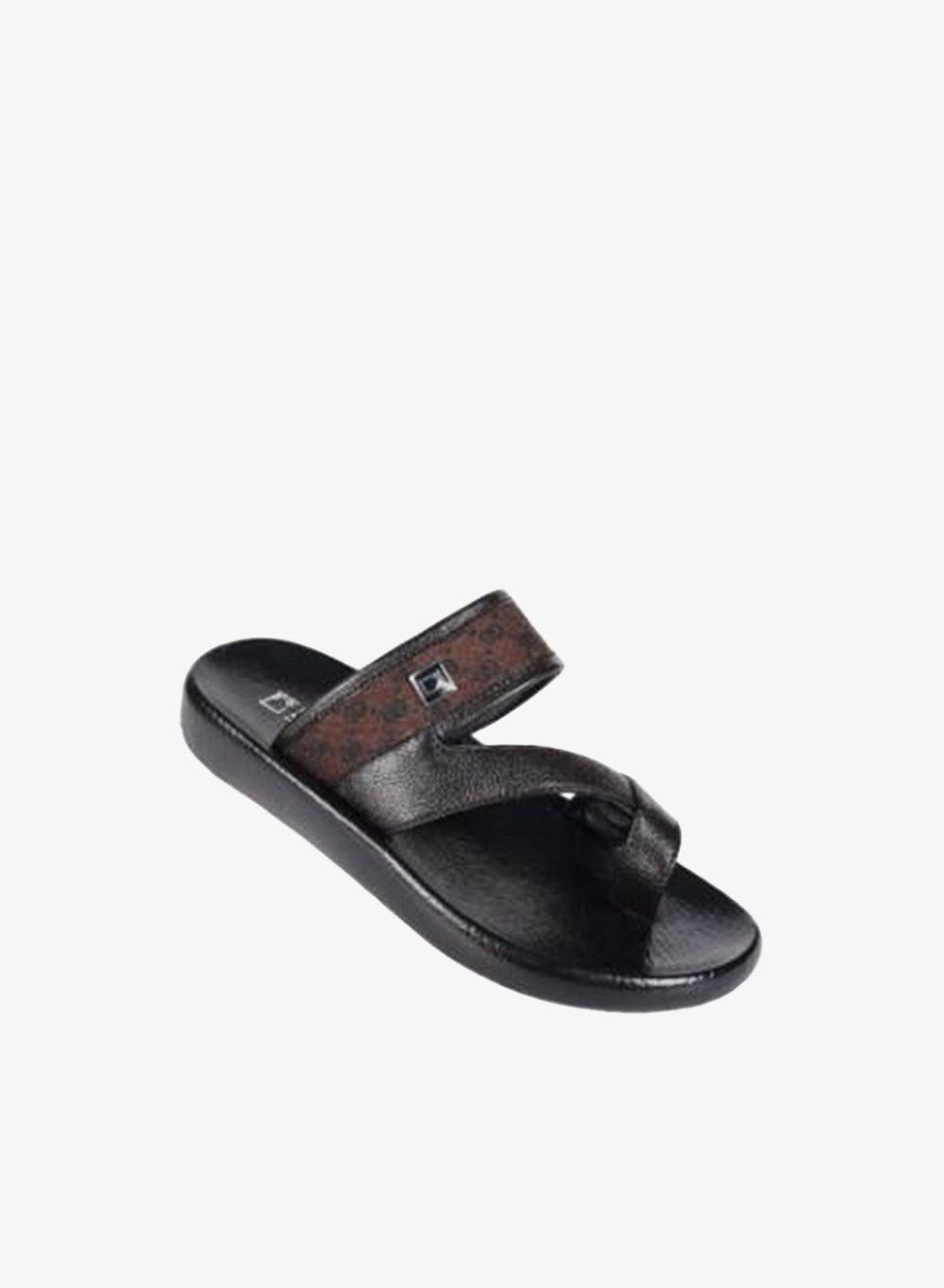 Barjeel Uno 008-3581 Boys Brown Leather Arabic Sandals - Image 1