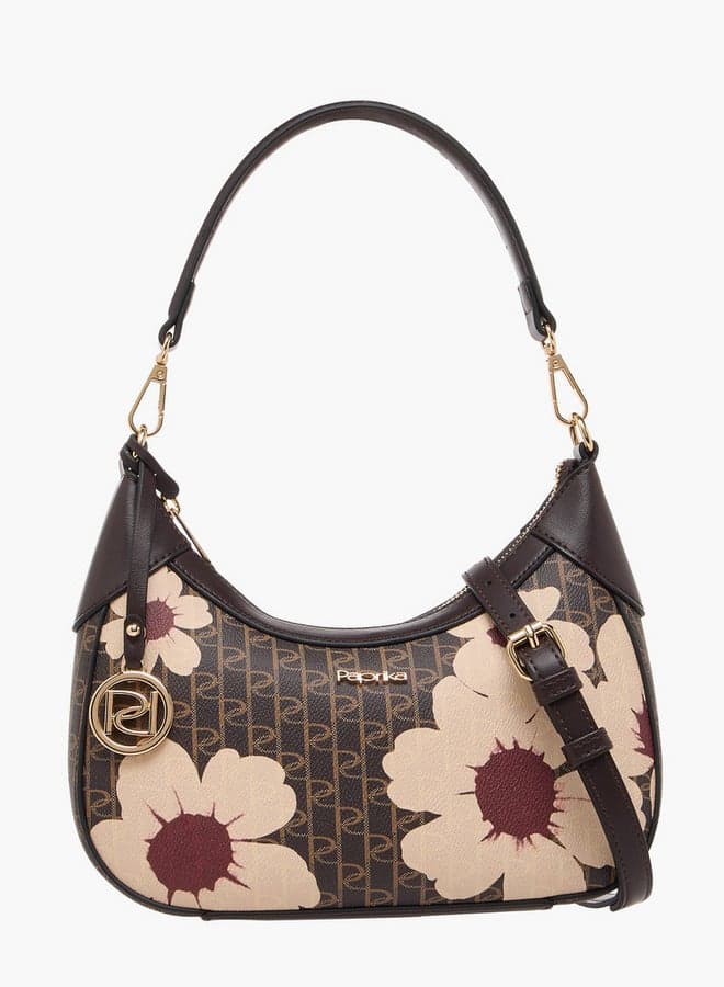 Brown Monogram Floral Shoulder Bag Mtc C73665 - Image 1