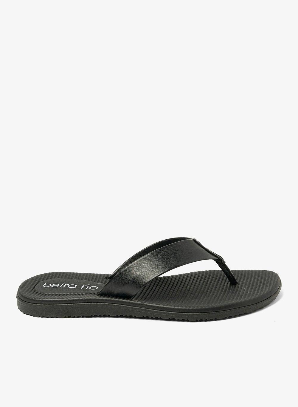 Elegant Black Flat Sandals for Women – PU Comfort Slip-Ons - Image 1