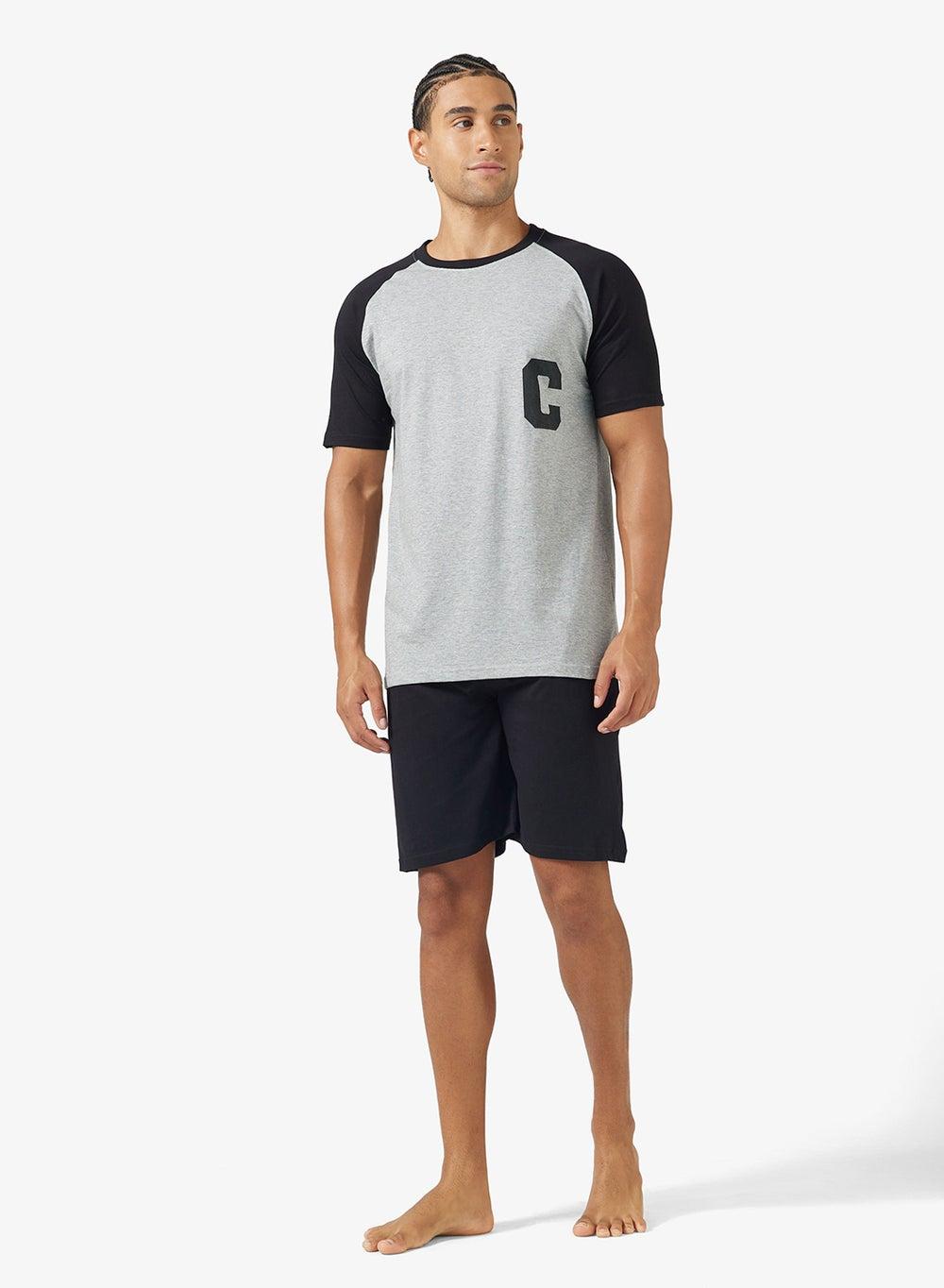 Arcamnw33 Grey Crew Neck T-Shirt & Shorts Set - Image 1