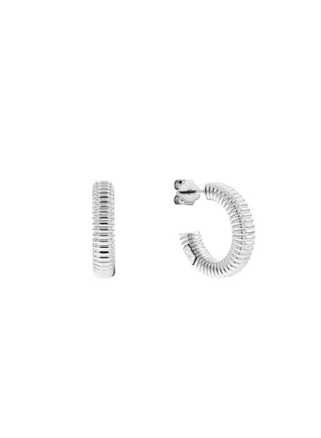 Playful Repetition C Shape Stainless Steel Earrings 35000031 - Image 1