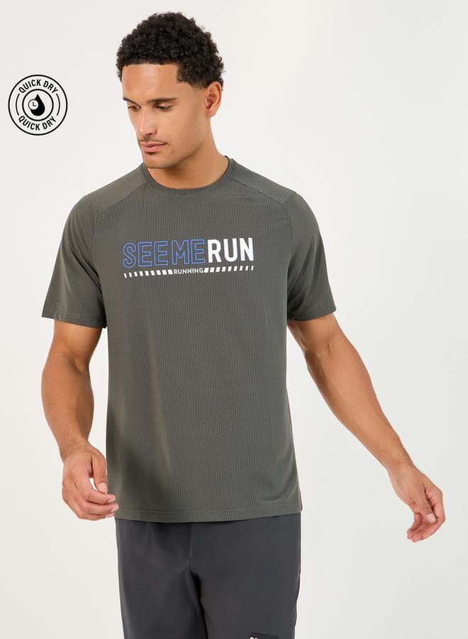 Super Stretch Graphic Training T-Shirt 7011765714 Grey - Image 1