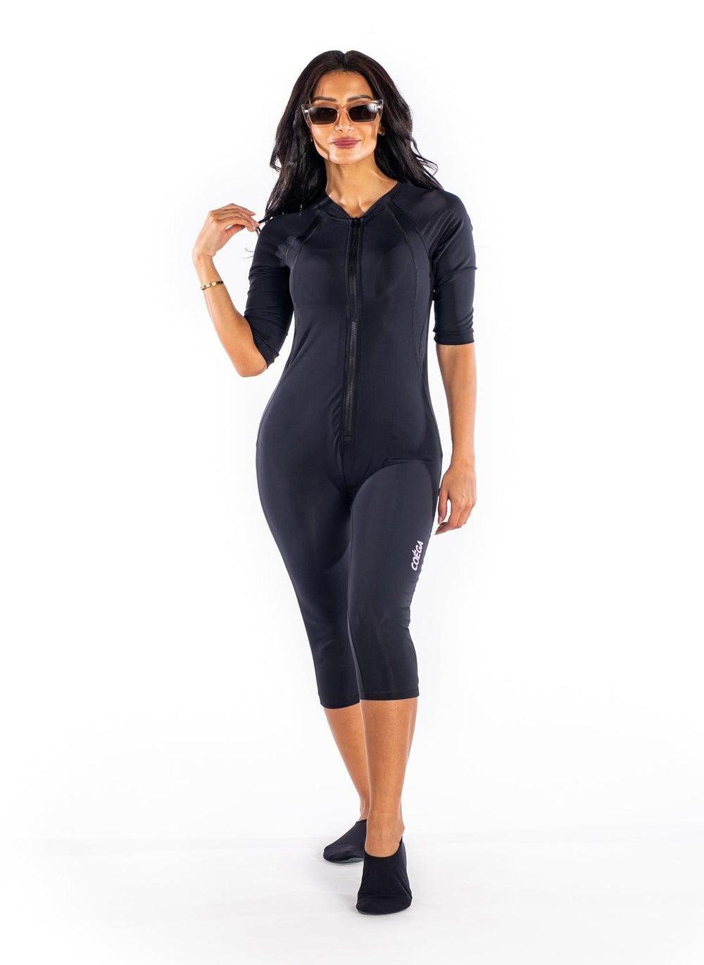 COEGA Slim-kini 3/4 Black Modest Swim Suit - Image 1