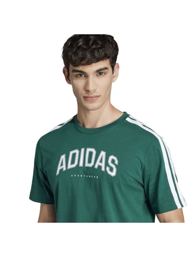 Codes Collegiate Linear Graphic Tee Green - Image 1