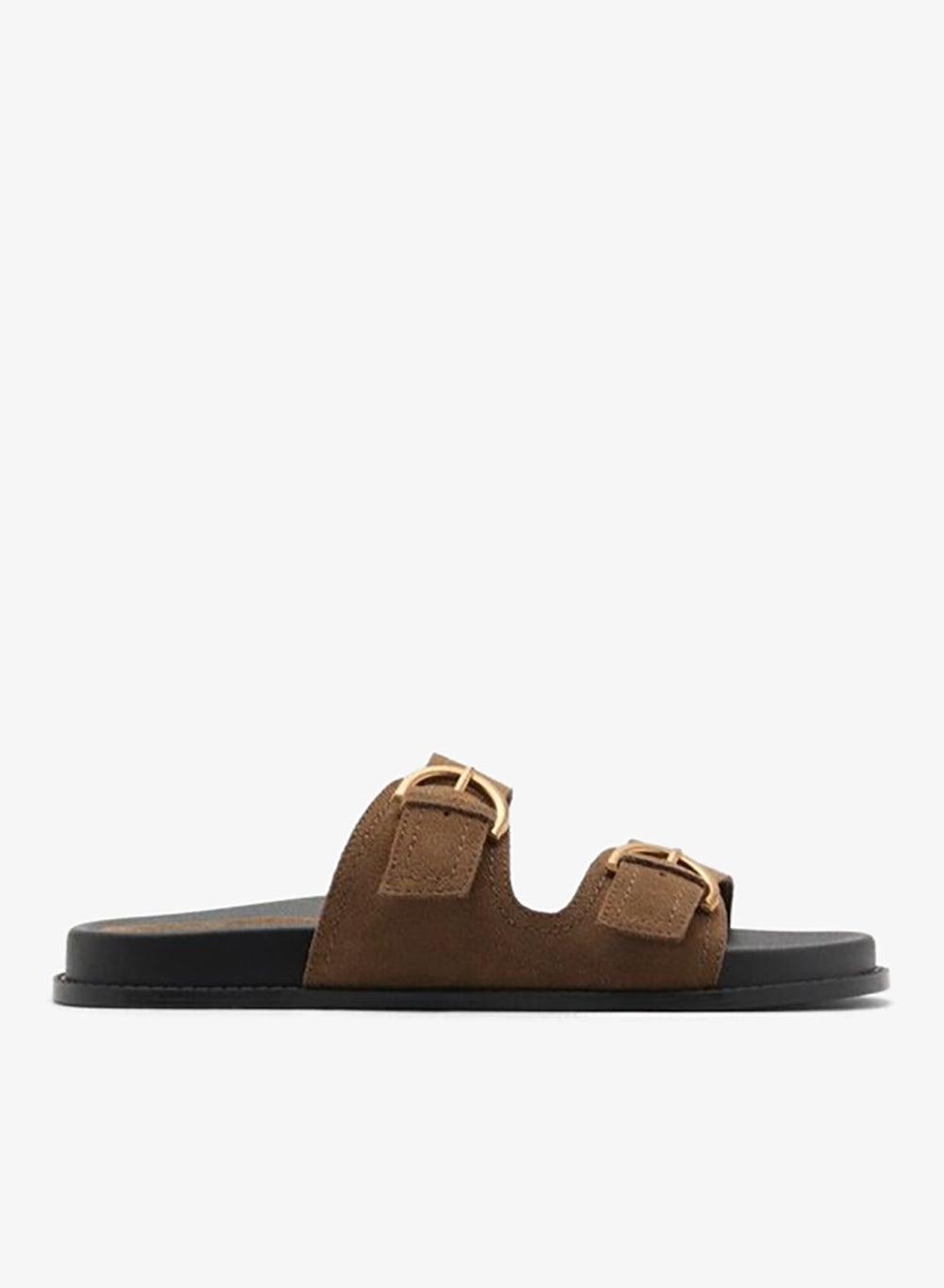 MANGO Buckled Leather Flat Sandals 17081119 - Image 1