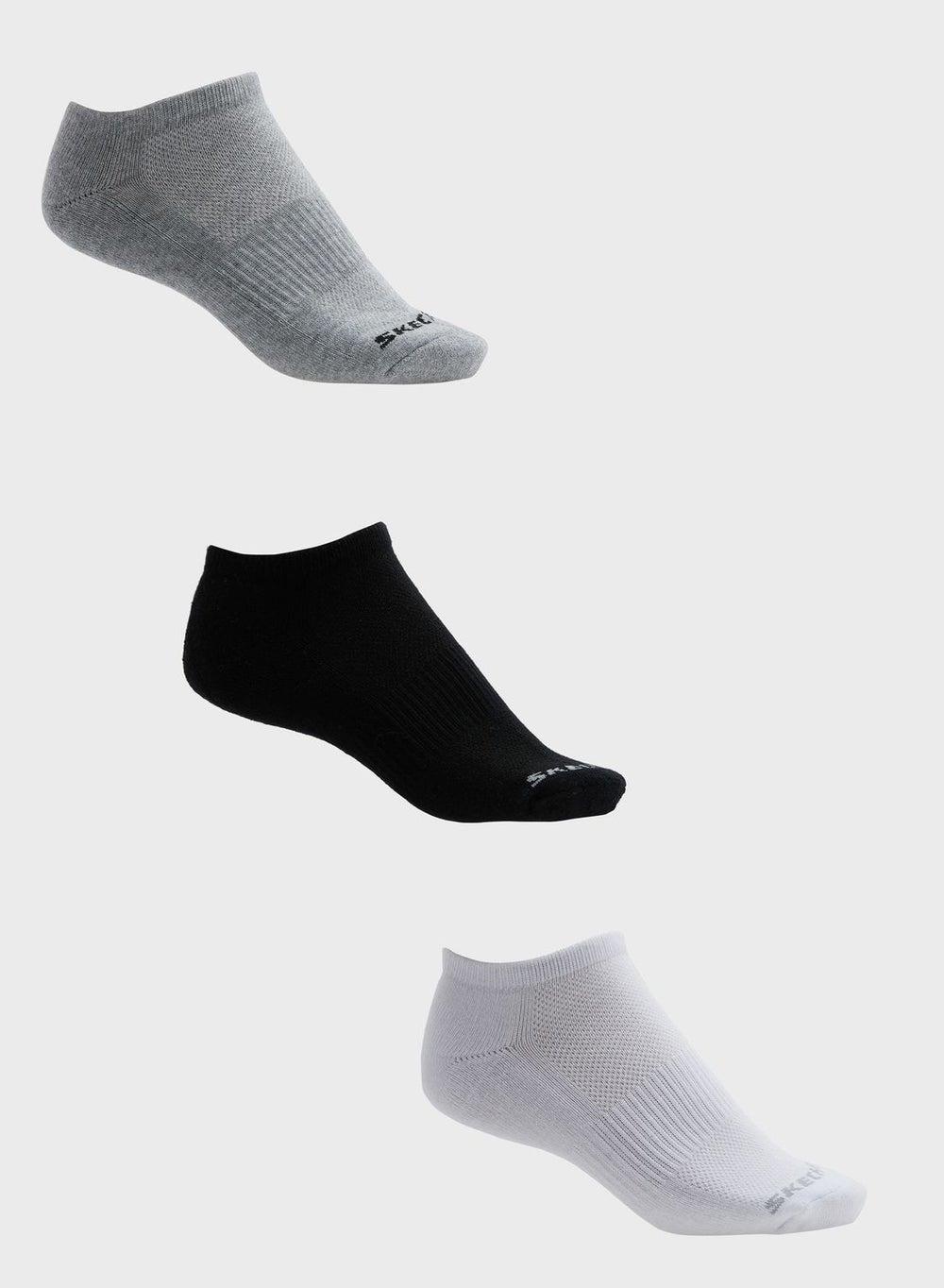 3 Pack Terry No Show Socks S111102C 107 - Image 1