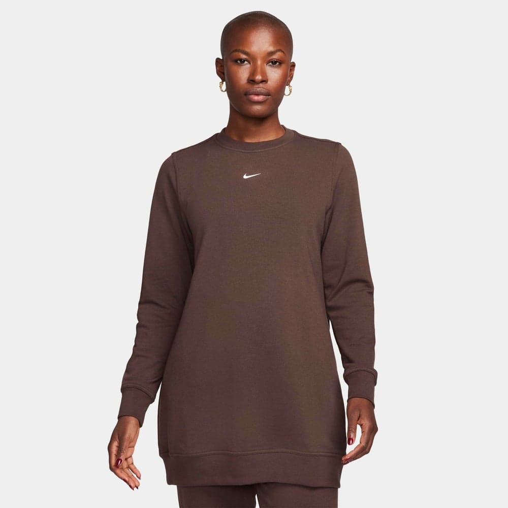 Women’s Dri-FIT One Tunic Sweatshirt Brown - Image 1