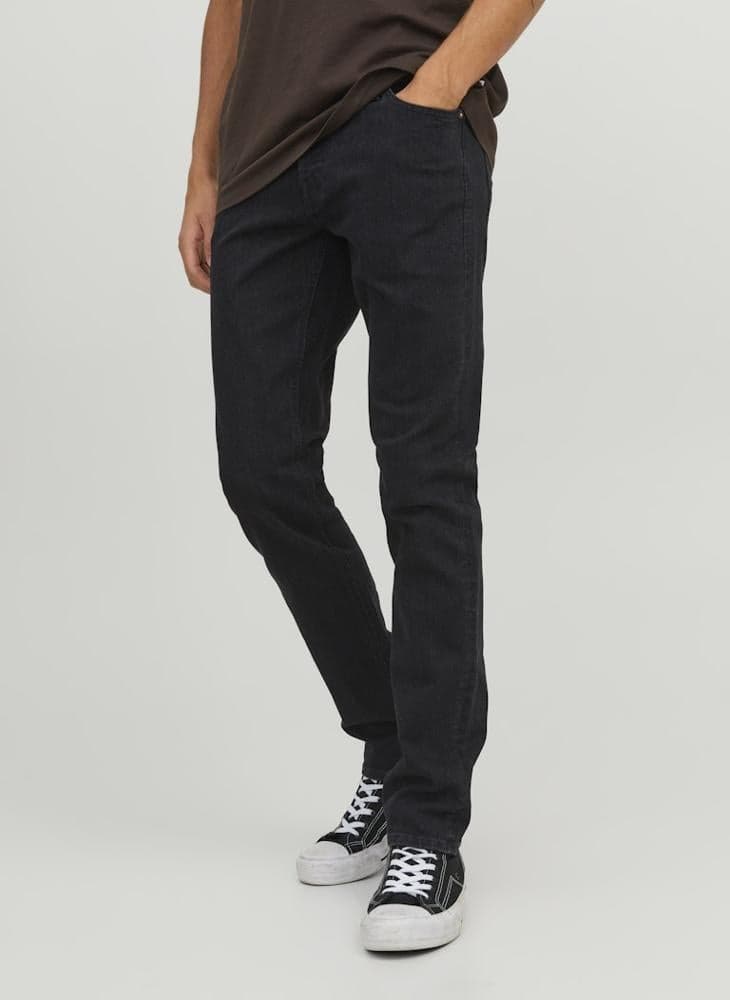 Black Denim Relaxed Slim Fit Jeans 12246949 - Image 1
