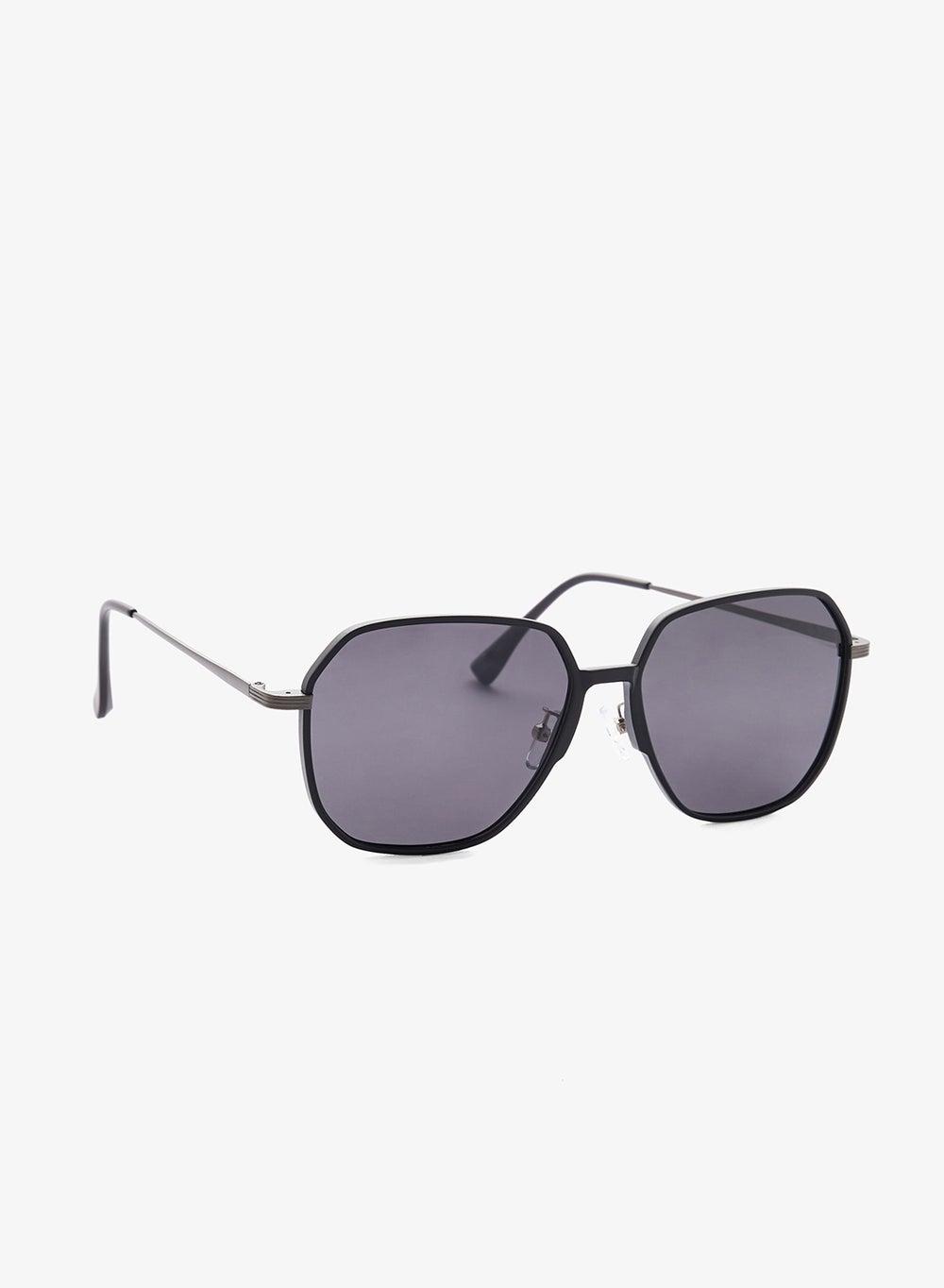 Mi6612 Polarized Aviator Sunglasses Black Gunmetal - Image 1