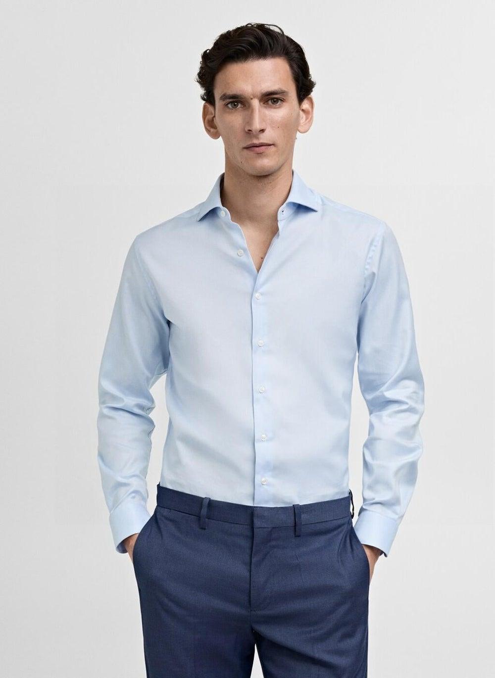 Slim Fit Structured Cotton Shirt 17061203 - Image 1