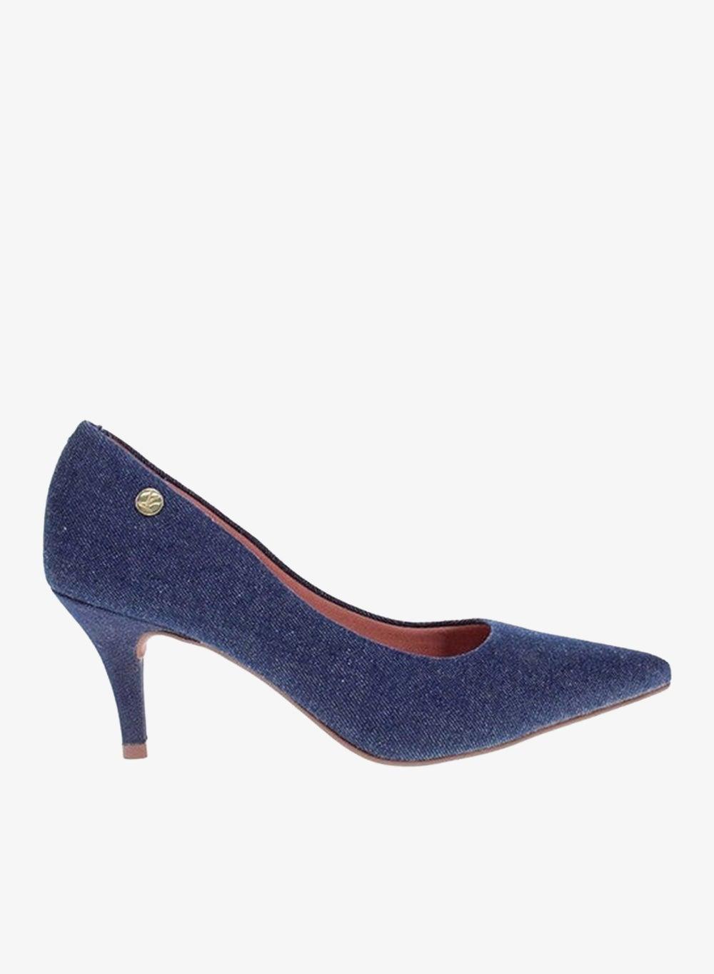 Classic Blue Mid Heel Pumps – Office-Ready Comfort Fit - Image 1