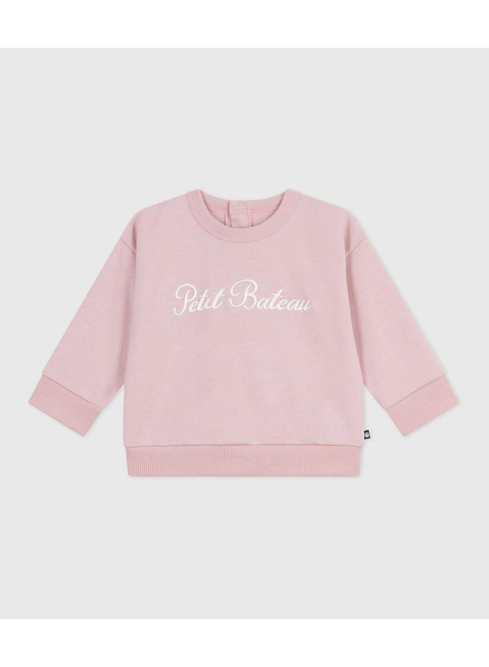 Petit Bateau Babies Embroidered Cotton Fleece Sweatshirt - Image 1