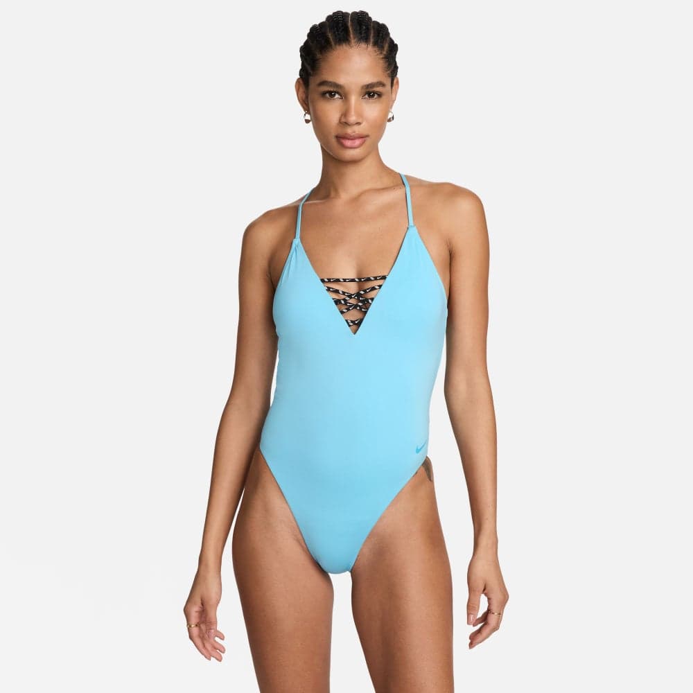 Swim Sneakerkini 2.0 Cross-Back One-Piece Blue - Image 1