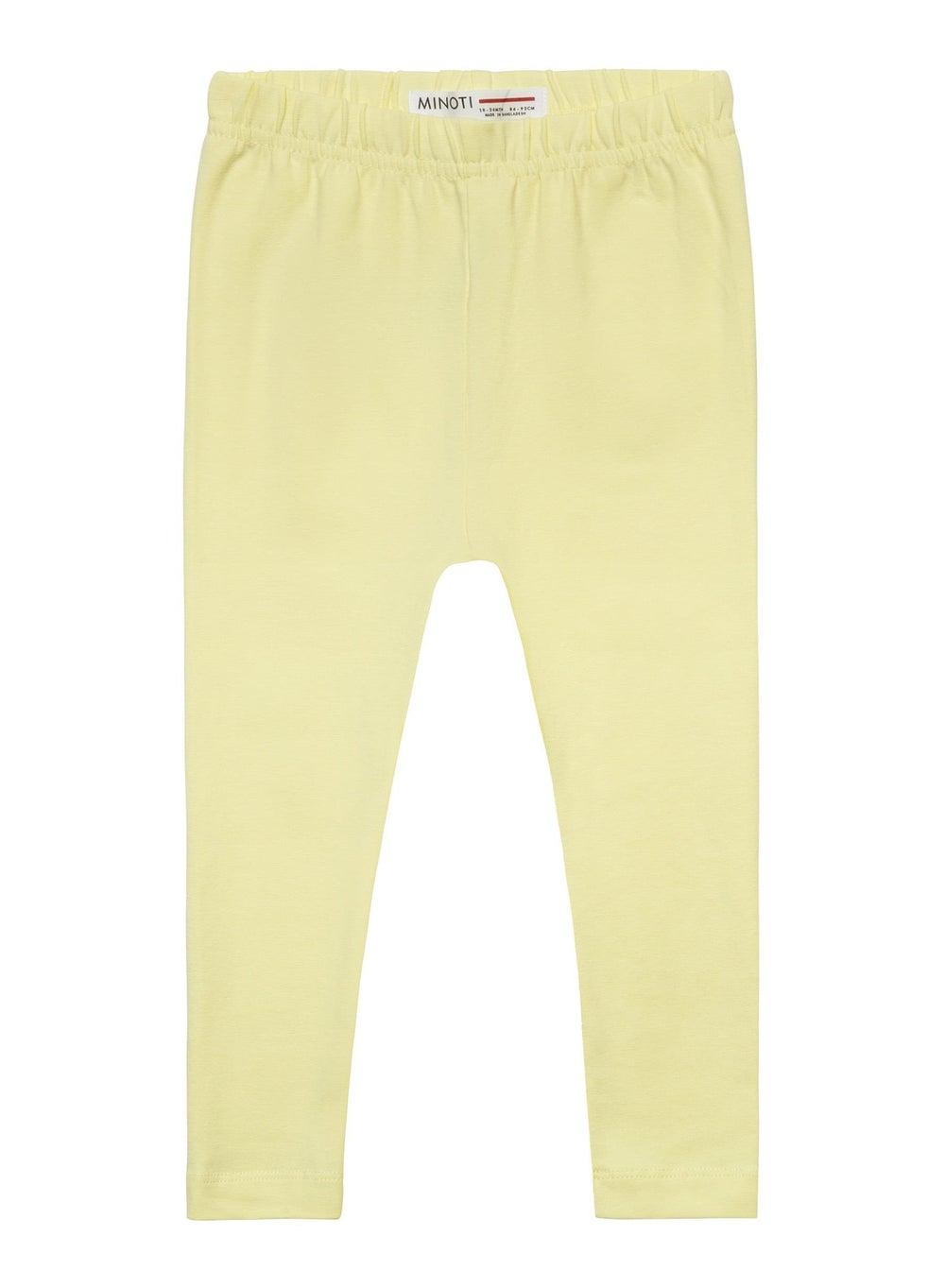 Bright Yellow Girls Leggings Elastic Waist Skinny Fit - Image 1