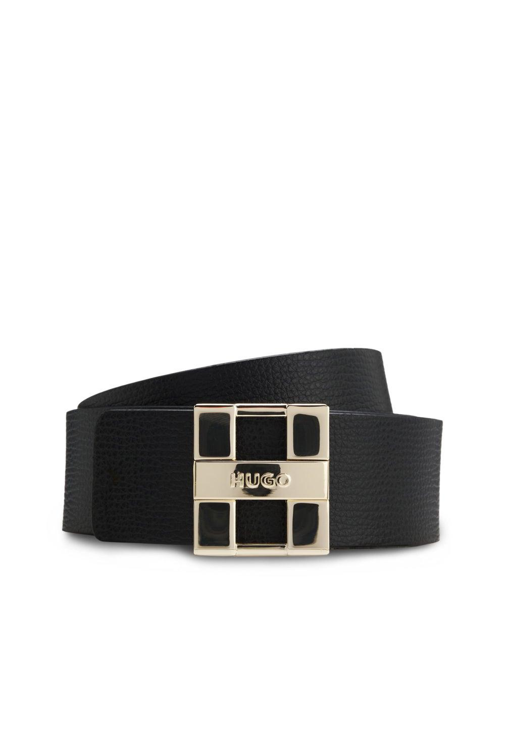 HUGO Italian Leather Logo Belt 50522681006 - Image 1