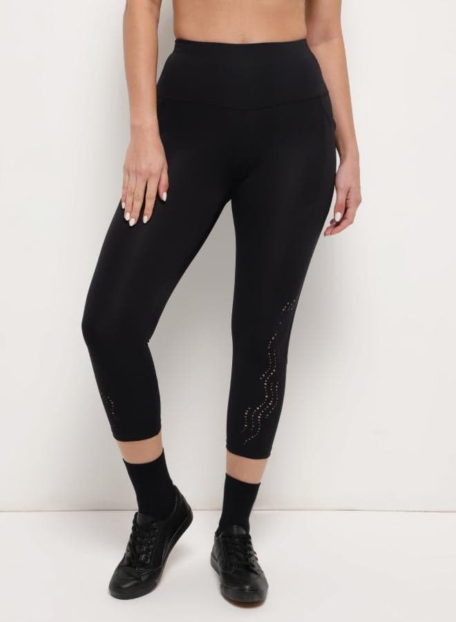 Night Empyrean Black 7/8 Sculpt Sports Leggings - Image 1
