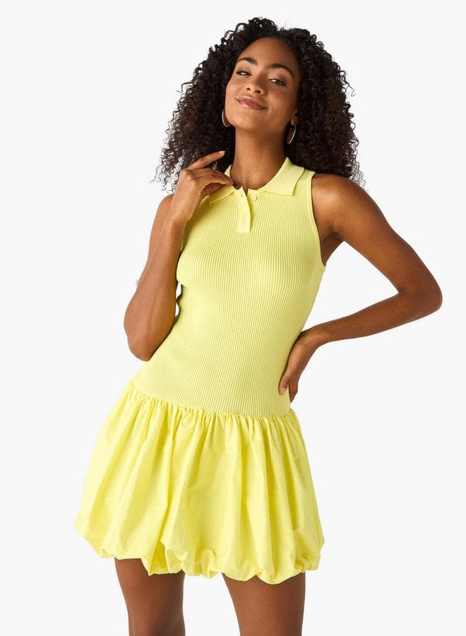 2Xtremz Ribbed Sleeveless Balloon Mini Dress - Image 1