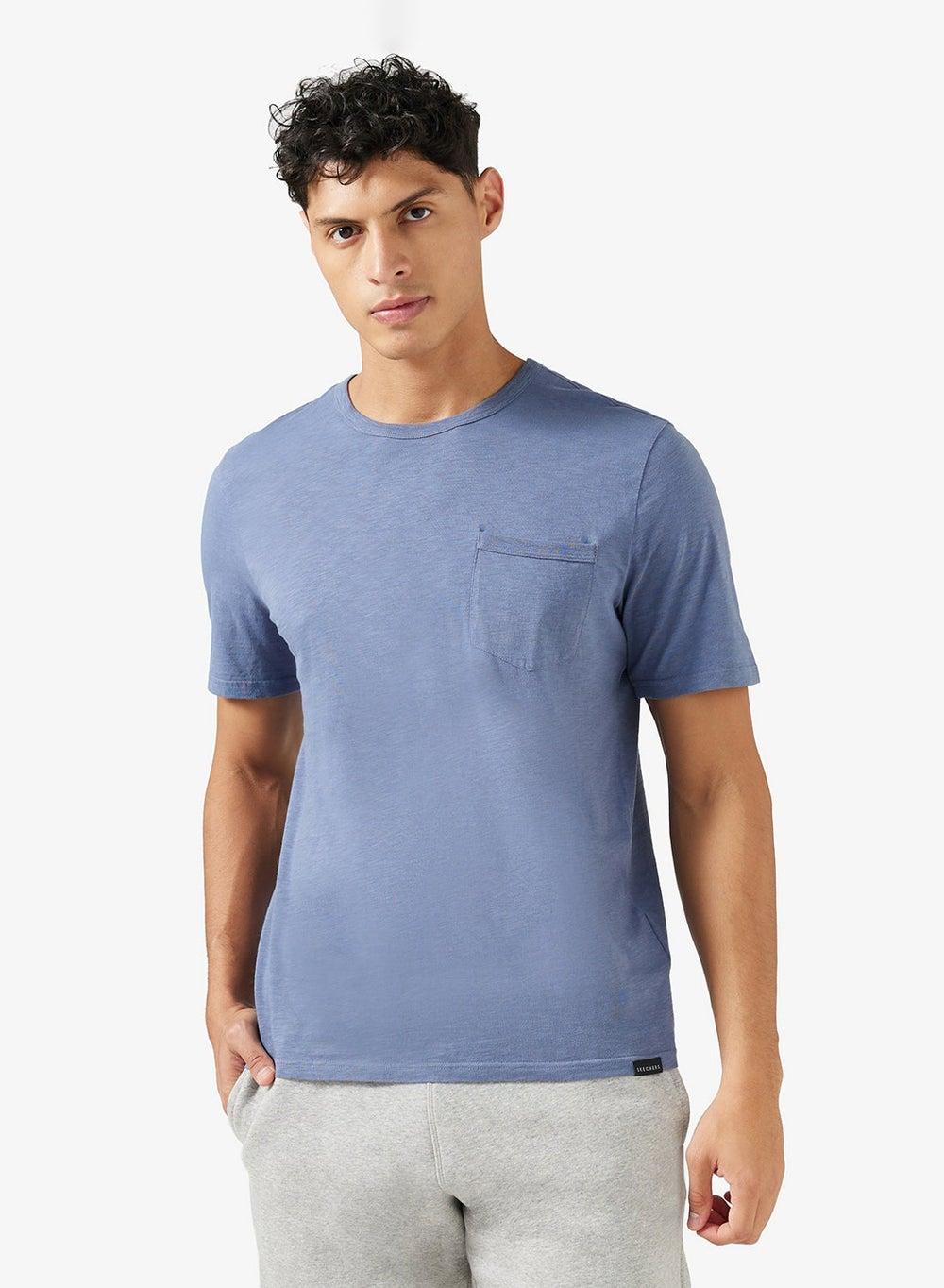 Breeze Slub Slim Fit Cotton T-Shirt TS26 BLGY - Image 1