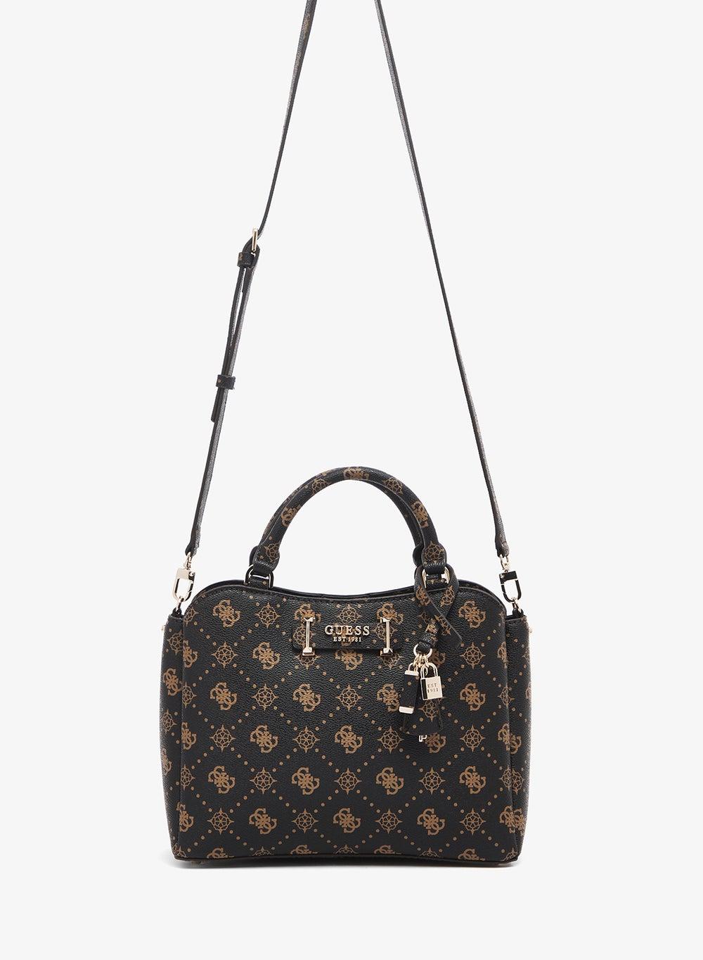 Silia Girlfriend Monogram Satchel Bag in Espresso - Image 1