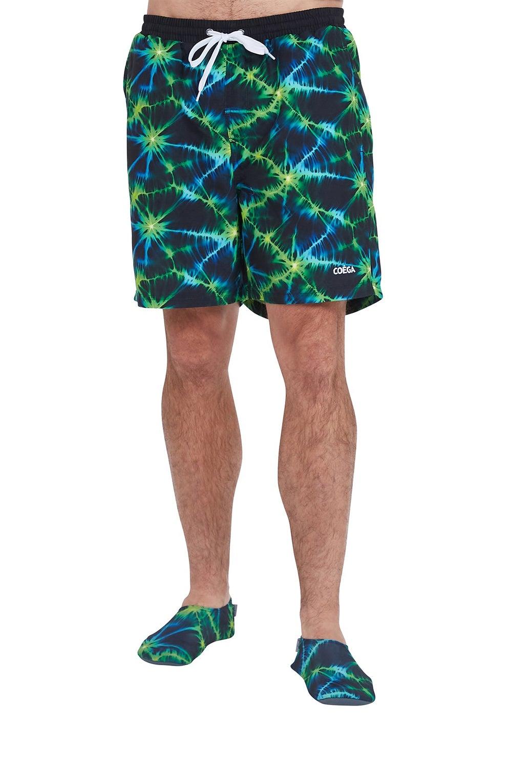 COEGA Nero Green Tie Dye Men’s Boardshorts - Image 1