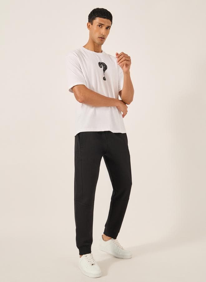 Styli Slim Fit Fleece Joggers 7010828601 Black - Image 1