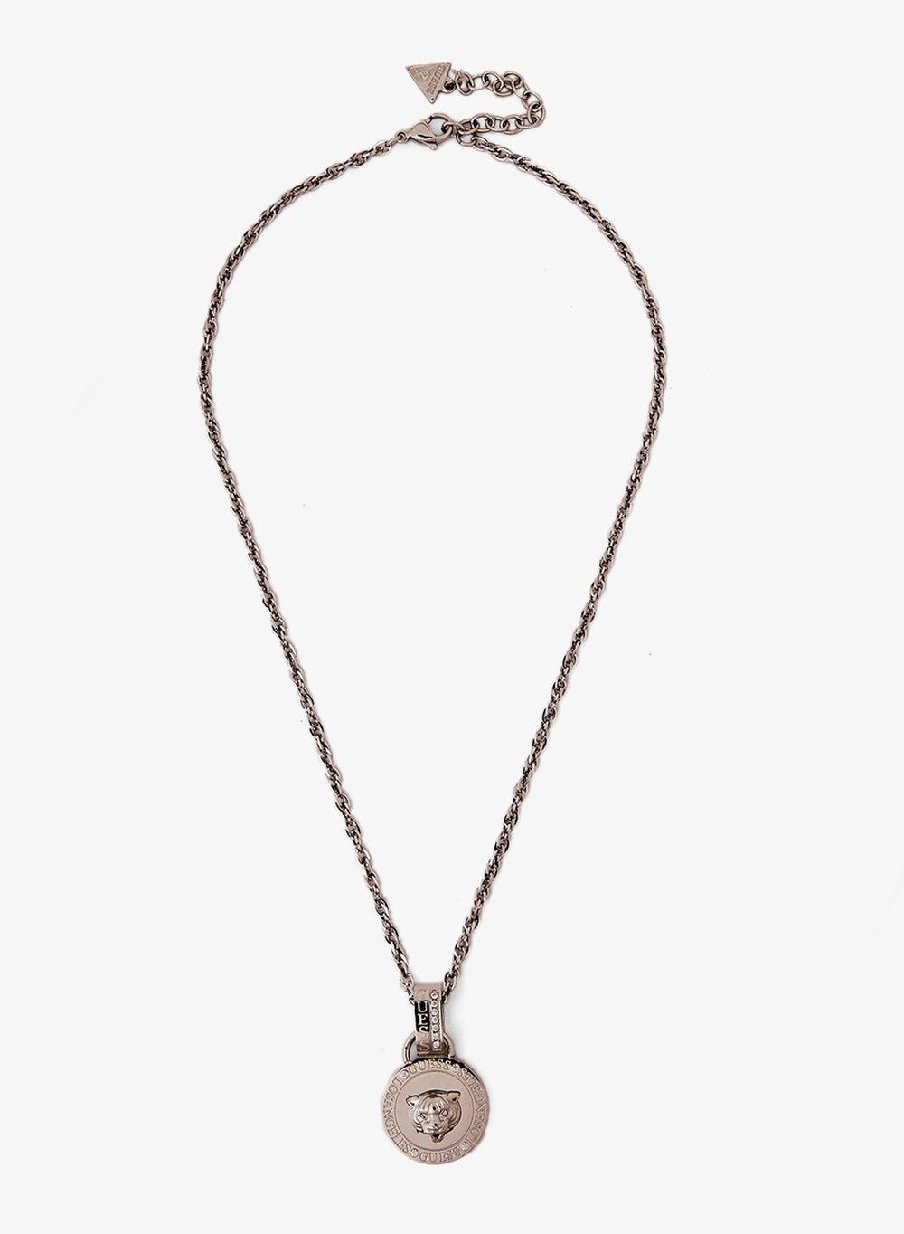 Guess Coin Pendant Necklace JUBN01354JWRHT Silver - Image 1
