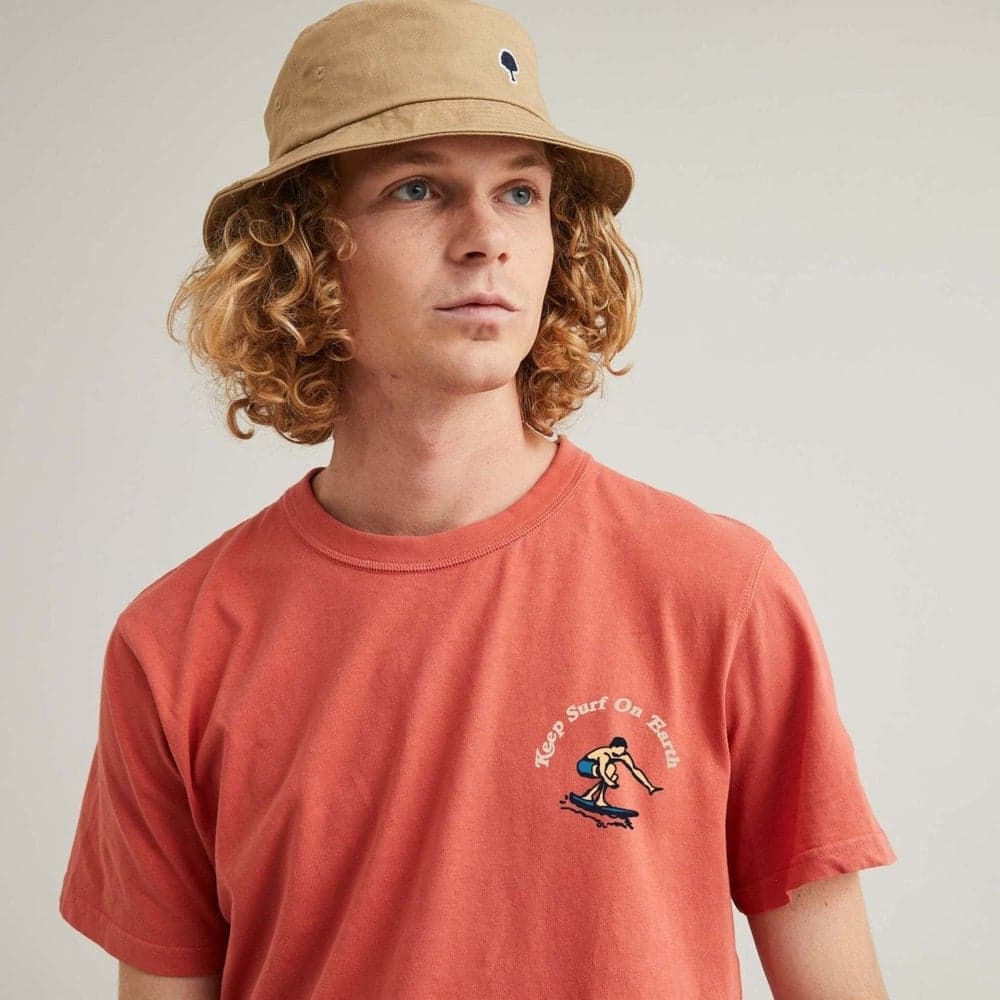 Lugny Terra Cotta Seawool Cotton Graphic T-Shirt S22TS0122 - Image 1