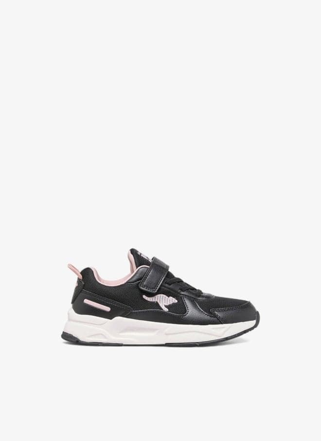 Girls’ Panelled Black Sneakers CK21323GP Hook & Loop - Image 1