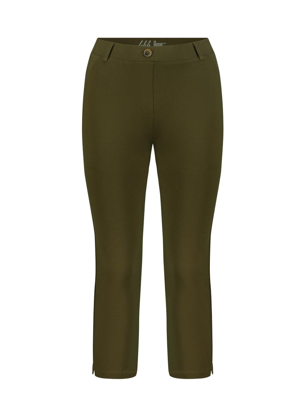 Bambina Olive Slim Fit Cropped Legging Pants - Image 1