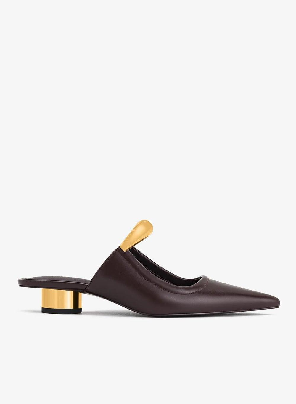 JW PEI Helena Pierced Mules J3120505 Claret Red - Image 1