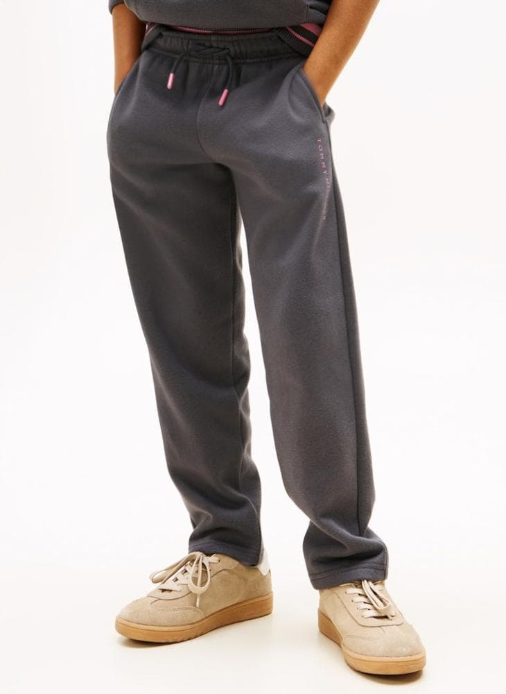 Boys Grey Logo Fleece Sweatpants Kg0Kg08999Pt2 - Image 1