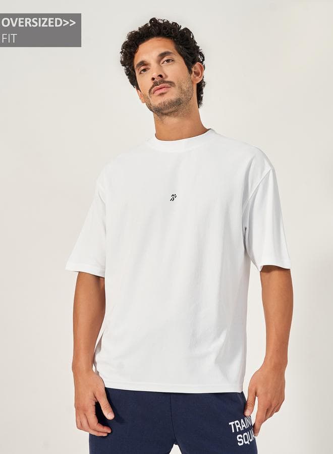 Oversized Crew Neck Soft Knit Athleisure T-Shirt 7010086911 - Image 1