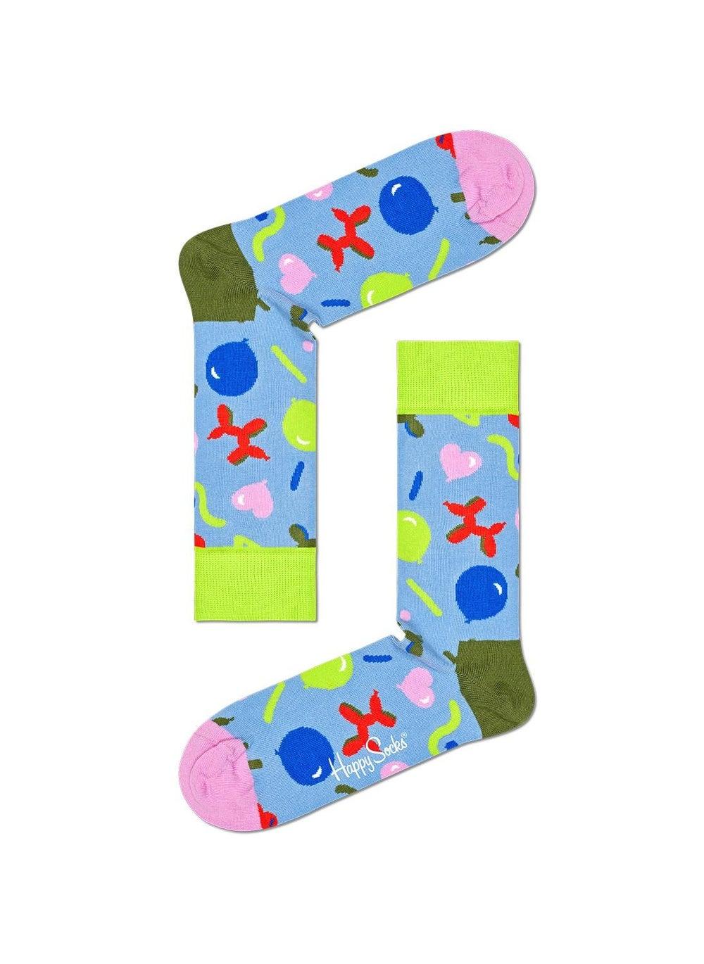 Birthday Balloon Cotton Socks Multicolor Unisex Fit - Image 1