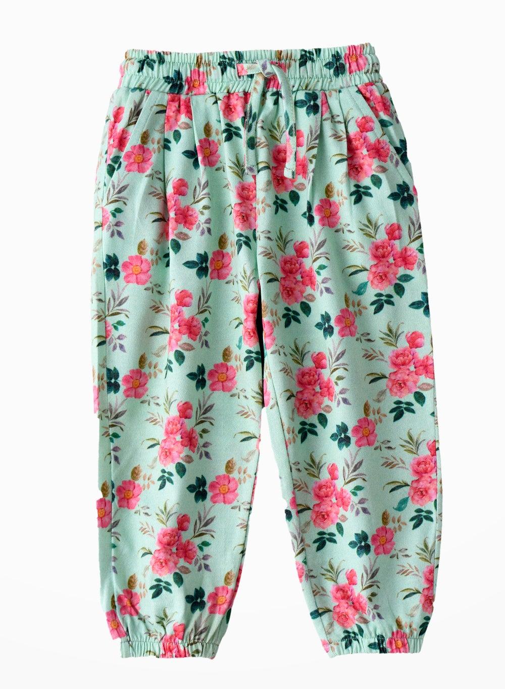Floral Knit Harem Pants Rdfpi W2303 for Girls - Image 1