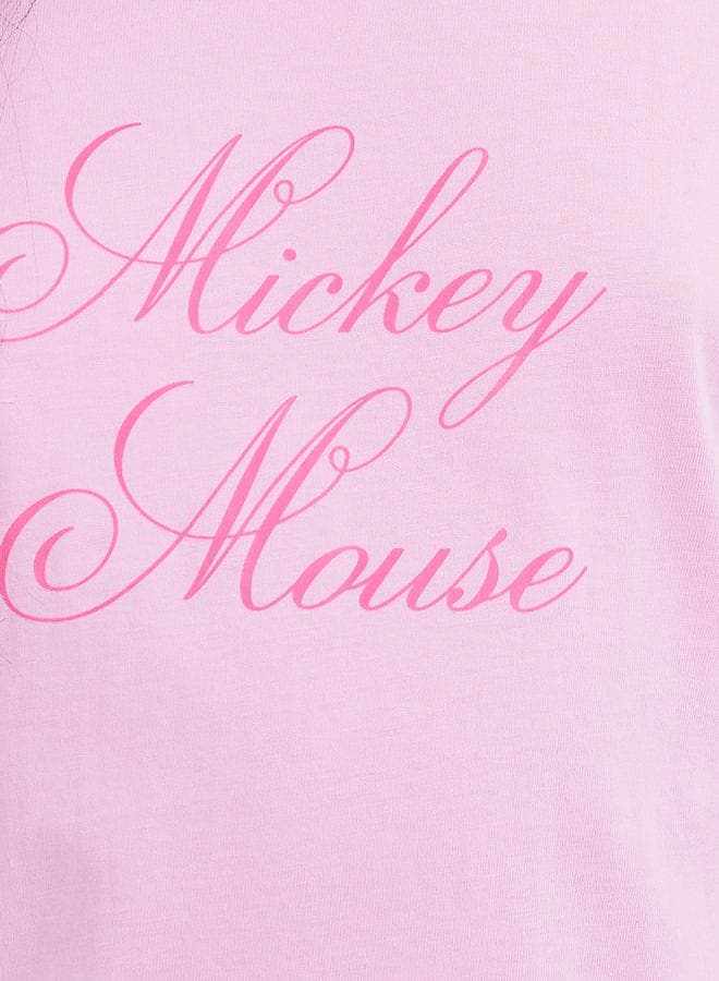Girls Pink Graphic Cotton T-Shirt Classic Fit - Image 1